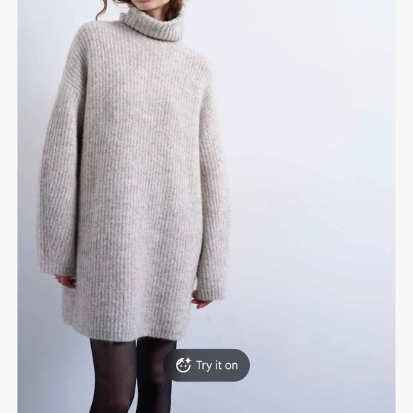 Topshop Turtleneck Sweater Dress - Picture 7 of 7
